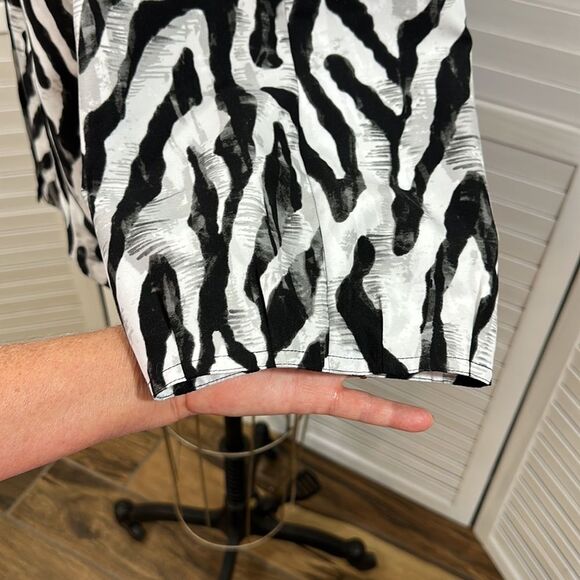 Chico's Jacket Size 3 XL Size 16 Zebra Animal Print - Picture 7 of 15